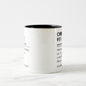 Custom Chief Resident Definition Funny  Zweifarbige Tasse (Mittel)