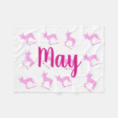 Custom Chihuahua Blanket Pastel Silhouetteチワワ Fleecedecke (Vorderseite (Horizontal))