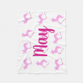 Custom Chihuahua Blanket Pastel Silhouetteチワワ Fleecedecke (Vorderseite)