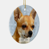 Custom Chihuahua Dog Foto Keramik Ornament (Rechts)