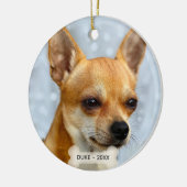 Custom Chihuahua Dog Foto Keramik Ornament (Links)