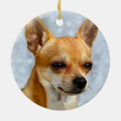 Custom Chihuahua Dog Foto Keramik Ornament (Hinten)