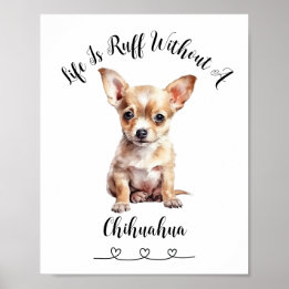Custom Chihuahua Haustier Wall Art Poster