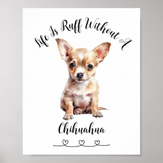 Custom Chihuahua Haustier Wall Art Poster (Vorne)