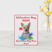 Custom Chihuahua Mama Best Crazy Dog Lady Digital Karte (Gelbe Blume)