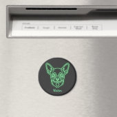 Custom Chihuahua Neon Glow Personalized Magnet (In Situ (Geschirrspüler))