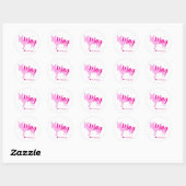 Custom Chihuahua pastel pink silhouette sticker (Blatt)