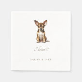 Custom Chihuahua Pet Wedding Napkins Serviette (Vorderseite)
