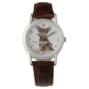 Custom Chihuahua Watch (einen Namen hinzufügen) 32 Armbanduhr