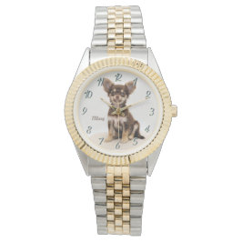 Custom Chihuahua Watch (einen Namen hinzufügen) 32 Armbanduhr