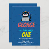 Custom Child Black Panther Mask Cartoon Einladung (Vorne/Hinten)