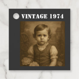 Custom Childhood Photo & Year Vintage Personalized Geschenkanhänger