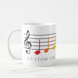 Custom Children Choir Rainbow Musiknoten Kaffeetasse