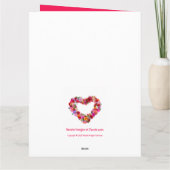 Custom Children Foto Mother's Day Rose Herz Karte (Rückseite)