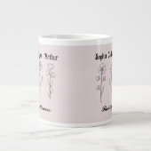 Custom Children Name Wildflower Garden Jumbo-Tasse (Vorderseite)
