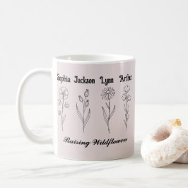 Custom Children Name Wildflower Garden Kaffeetasse