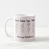 Custom Children Name Wildflower Garden Kaffeetasse (Links)