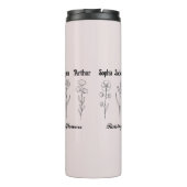 Custom Children Name Wildflower Garden Thermosbecher (Rückseite)