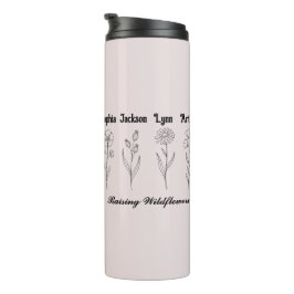 Custom Children Name Wildflower Garden Thermosbecher