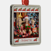 Custom Children's Foto Red Truck Weihnachten Ornament Aus Metall (Rechts)