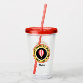 Custom Children's Miracle Network Name Red Yellow Acryltrinkbecher (Rückseite)