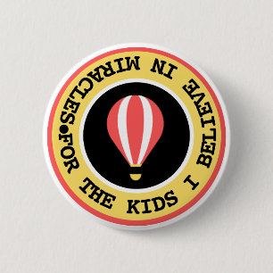 Custom Children's Miracle Network Name Red Yellow Button