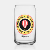 Custom Children's Miracle Network Name Red Yellow Dosenglas (Rückseite)