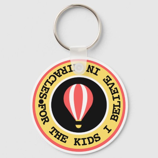 Custom Children's Miracle Network Name Red Yellow Schlüsselanhänger (Vorderseite)