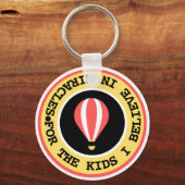 Custom Children's Miracle Network Name Red Yellow Schlüsselanhänger (Rückseite)