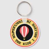 Custom Children's Miracle Network Name Red Yellow Schlüsselanhänger (Rückseite)