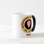 Custom Children's Miracle Network Text Red Yellow Verwandlungstasse (VorderseiteRechts)