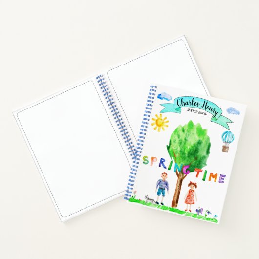 Custom Child's Art Sketchbook Spiral Notebook Notizblock (Innenseite)