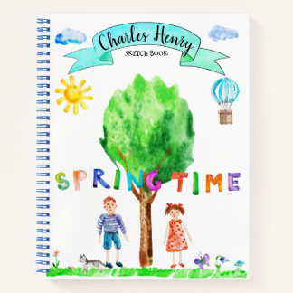 Custom Child's Art Sketchbook Spiral Notebook Notizblock