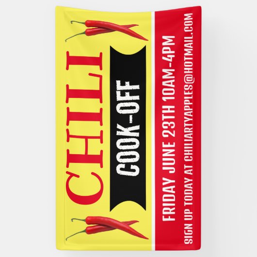 Custom Chili Cookoff Banner - Gewürzfestival (Vertikal)