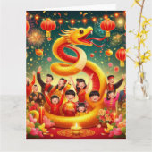 Custom Chinesisch Neues Jahr der Schlange Party Re Karte (Gelbe Blume)