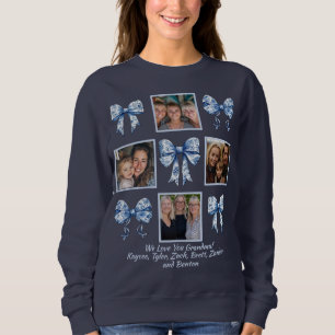 Custom Chinoiserie Grandma Foto Collage Geschenk Sweatshirt