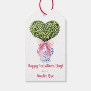 Custom Chinoiserie Herz Topiary Valentinstag Geschenkanhänger