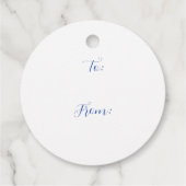 Custom Chinoiserie Holiday Wreath, Grandmillenial Geschenkanhänger (Rückseite)