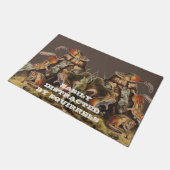 Custom Chipping Eichhörnchen Geschenke Fußmatte (Schrägansicht)