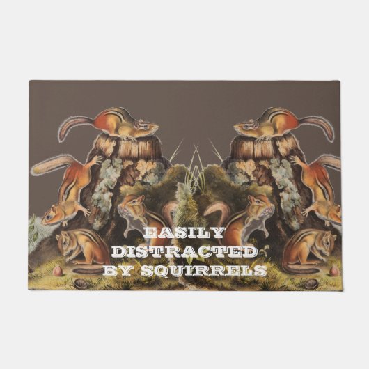 Custom Chipping Eichhörnchen Geschenke Fußmatte (Vorderseite)
