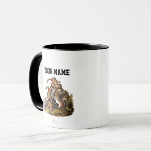 Custom Chipping Eichhörnchen gibt Zwei-Tone-Kaffee Tasse (Vorderseite Links)