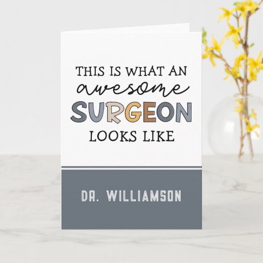 Custom Chirurg Funny Phantastisch Chirurg Geschenk Karte (Gelbe Blume)