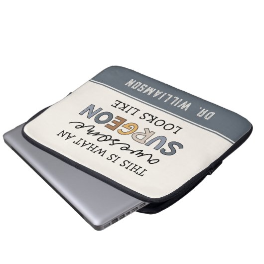 Custom Chirurg Funny Phantastisch Chirurg Geschenk Laptopschutzhülle (Vorne Knopf)