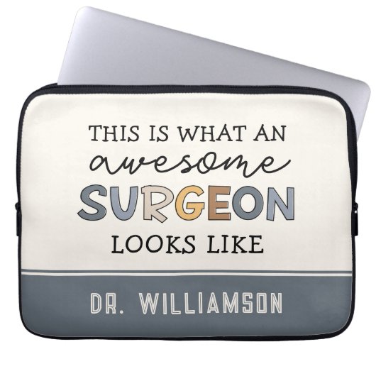 Custom Chirurg Funny Phantastisch Chirurg Geschenk Laptopschutzhülle (Vorderseite)