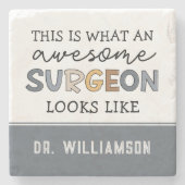 Custom Chirurg Funny Phantastisch Chirurg Geschenk Steinuntersetzer (Vorderseite)