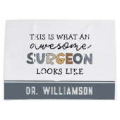 Custom Chirurg Funny Phantastisch Chirurg Große Geschenktüte (Vorderseite)