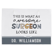 Custom Chirurg Funny Phantastisch Chirurg Große Geschenktüte (Rückseite)