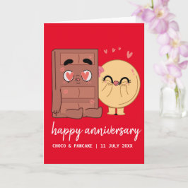 Custom Choco & Pancake Happy Wedding Jubiläum Karte
