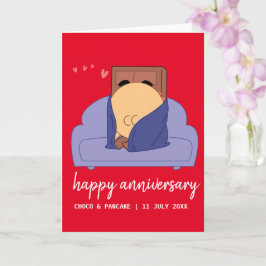 Custom Choco & Pancake Happy Wedding Jubiläum Karte
