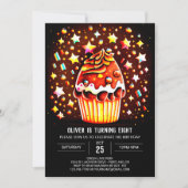 Custom Chocolate Bliss Muffin Geburtstag Einladung (Vorderseite)